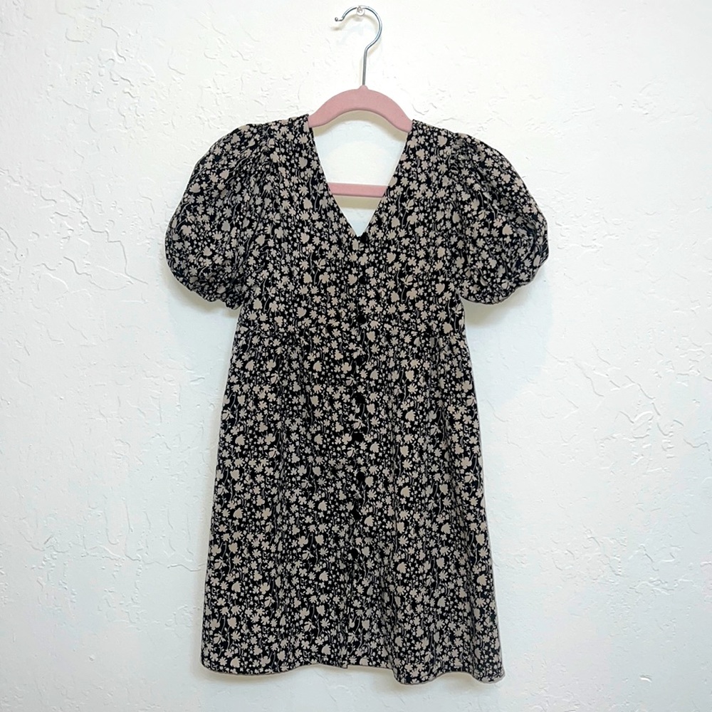 Zara girls puff sleeve dress 6